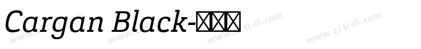 Cargan Black字体转换